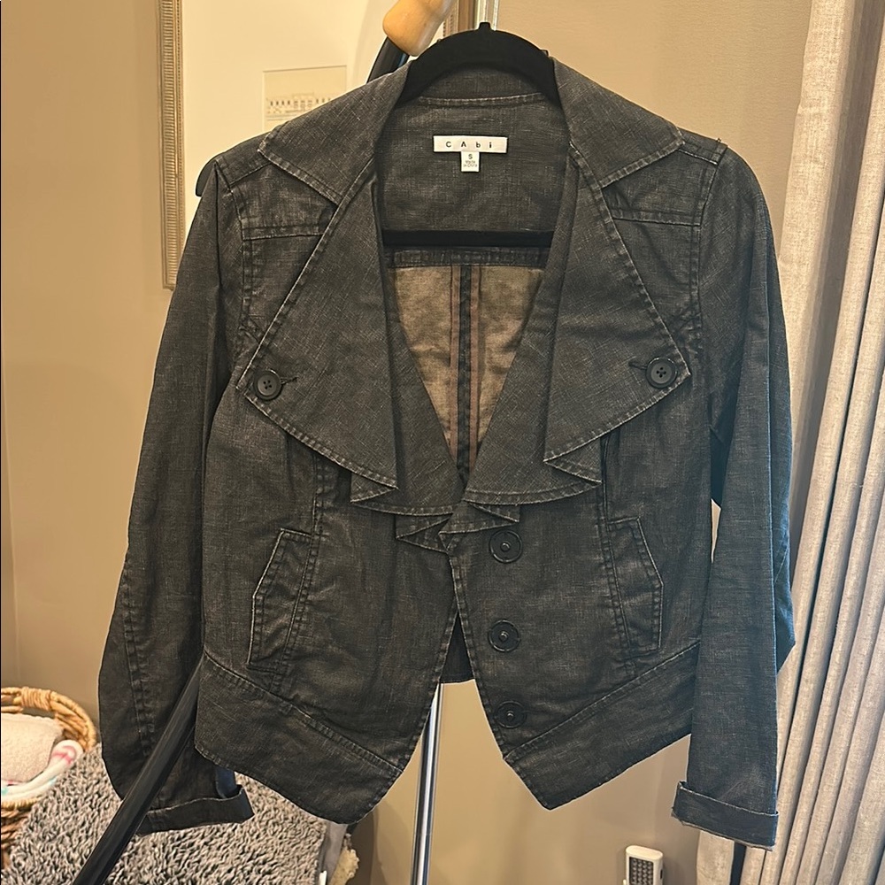 CAbi Black Jean Jacket Classic Style